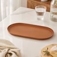 thumbnail image 5 of Szubyfq Fruit Serving Tray, Stackable Unbreakable Small Serving Plate, Durable Decorative Ellipse Platter for Kitchen Fruit Vegetables Desserts Cake Home Decor 9 x 5 Inch, 5 of 6