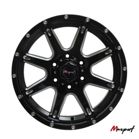 18 X 9 Inch Gloss Black Milling Universal Wheel Rim 6 Lug 6x139.7