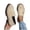 Beige, variant on purcolt Women's Chunky Sole Flats Faux Suede Round Toe Low Heel Slip-On Casual Platform Shoes with Metal Buckle