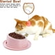 thumbnail image 3 of El color de Macaron inclinó el cuenco anti de la comida para gatos del resbalón de la alimentación sana de la boca oblicua 15° del sombrero anti de la hormiga, 3 of 5