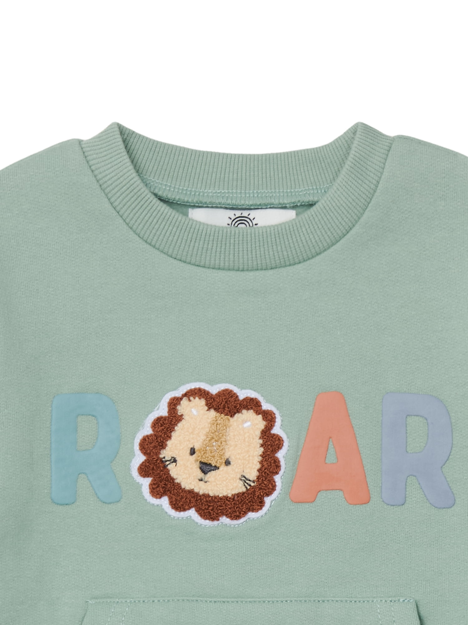 Wonderluxe Baby Boys' Long Sleeve Fleece Sweatshirt and Jogger, 3-Piece Set, Sizes 0-3M-24M