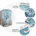 thumbnail image 6 of Blue Coastal Crab Waterproof Fabric Shower Curtain, Summer Beach Starfish Botanical Shower Curtain for Bathroom Curtains Bathtubs Hotel Washable Shower Curtains with 12 Hooks Standard 66x72, 6 of 6