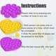 thumbnail image 5 of Vogacara Push Bubble Juguete sensorial Autismo Necesidades especiales Divertido Antiestrés Juguetes para aliviar el estrés para Juguetes Amarillo Amor Vogacara FN000172-07, 5 of 6