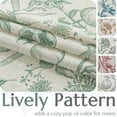 thumbnail image 3 of AIR-Linen Curtains for Living Room 63 Inch Length Green French Curtain Rod Pocket Light Filtering Toile Print Farmhouse Bedroom Drapes Window Treatment Set 2 Panels, 3 of 4