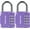 Purple, variant on PrimeCook Shop 2 Pack Combination Lock for Locker 4 Digit Outdoor Waterproof Padlock for School, Gym, Sports, Fence, Toolbox, Gate, Case, Outdoor, Hasp Storage (Purple)