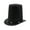 Black, variant on High Top Hat Magician High Hat British Black Jazz Topper Hat Male And Female Court Gentleman Flat Felt Hat for Performances Role Play Christmas