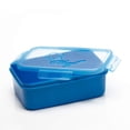 thumbnail image 3 of Polypropylene Chef Rectangular Containers With Lid Set Of 5 - Blue, 3000ml+ 2000ml+ 1000ml+ 650ml+ 350ml | Airtight Food Storage With 4 Side Clip Lock - Dishwasher Safe, Freezer Safe, Leakproof, 3 of 5