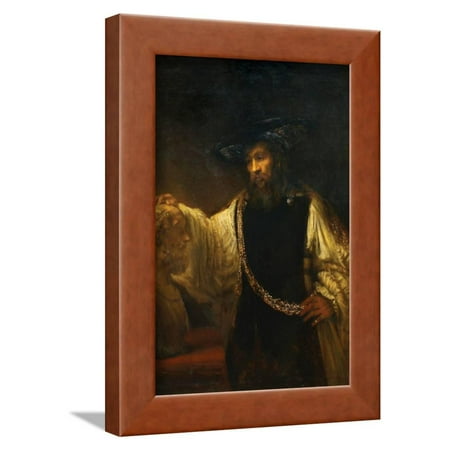 Aristotle with a Bust of Homer Framed Print Wall Art By Rembrandt van