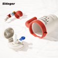 thumbnail image 5 of Sidagar 20 oz Ceramic Lined Insulated Tumbler with One-Touch Lid, Straw and Handle, Saturday White, 5 of 9