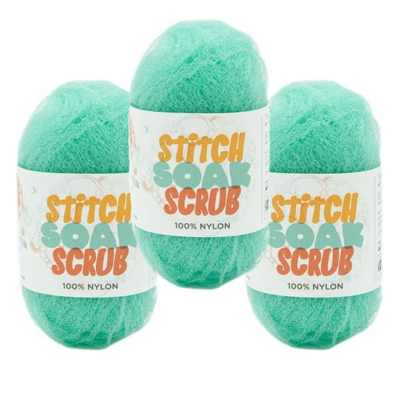 Lion Brand Stitch Soak Scrub™ Yarn #4 Medium/ Worsted Nylon Yarn 40g/ 84m 3-Pack