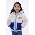 thumbnail image 2 of Bluey Bingo Faux Shearling Zip Up Jacket Colorblock Toddler to Big Kid, 2 of 4
