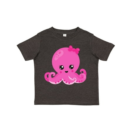 

Inktastic Cute Octopus Little Octopus Baby Octopus Hearts Gift Toddler Toddler Girl T-Shirt