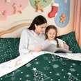 thumbnail image 4 of Manfei Kawaii Xmas Plaid Full Size Comforter Sets,Traditional Christmas Wreath Bedding Comforter Set,Xmas Reversible,3-Piece,1 Comforter and 2 Pillowcases, 4 of 7