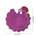 thumbnail image 3 of Japceit Hand Crocheted Tea Coaster Set, Chick Themed Drink Coaster for Table Protection, Handmade Gift for Tea Lover, Kitchen, Home Decor, Unique Accessory, 3 of 5