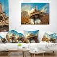 thumbnail image 4 of Designart Eiffel with Winter Vegetation - Skyline Photography Throw Pillow - 16x16, 4 of 5
