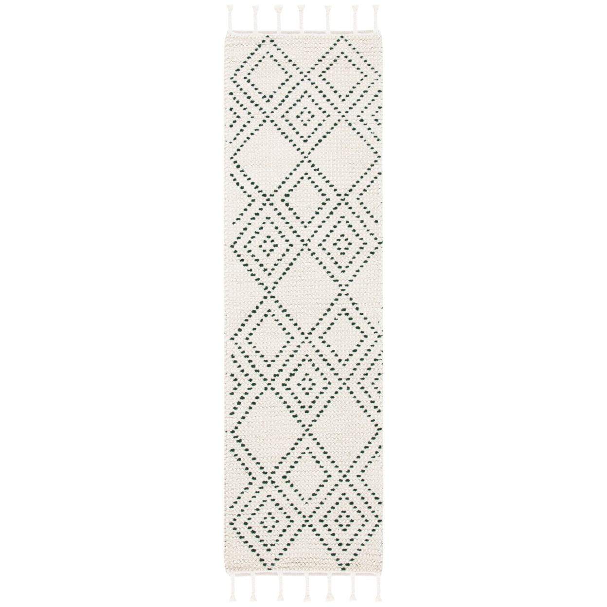 SAFAVIEH Casablanca Idella Diamond Area Rug, Ivory/Green, 8' x 10'