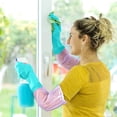 thumbnail image 2 of Dishwashing Gloves Cotton Lining Reusable Clean Gloves for Kitchen 2 Pairs, 2 of 5