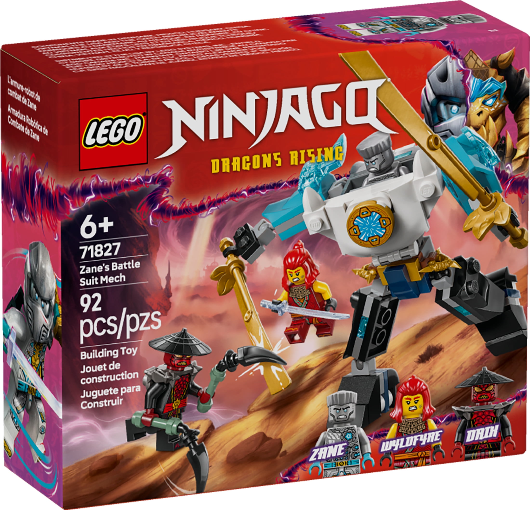 LEGO NINJAGO Zanes Battle Suit Mech Ninja Toy  Building Toy for Pretend Play for Kids, Boys and Gir(图3)