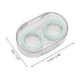 thumbnail image 3 of Unique Bargains 1 Set Contact Lens Case Integrated Oval Lens Storage Case Blue, 3 of 5