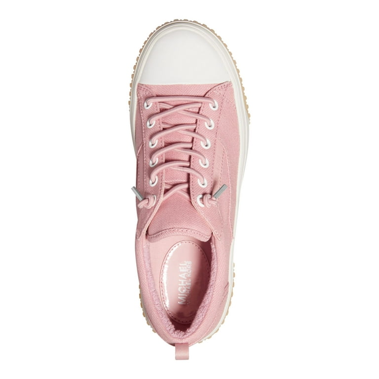 MICHAEL KORS Womens Pink Padded Collar Heel Tab Stay Put Laces Comfort Padded Oscar Round Toe Platform Lace Up Athletic Sneakers Shoes 9