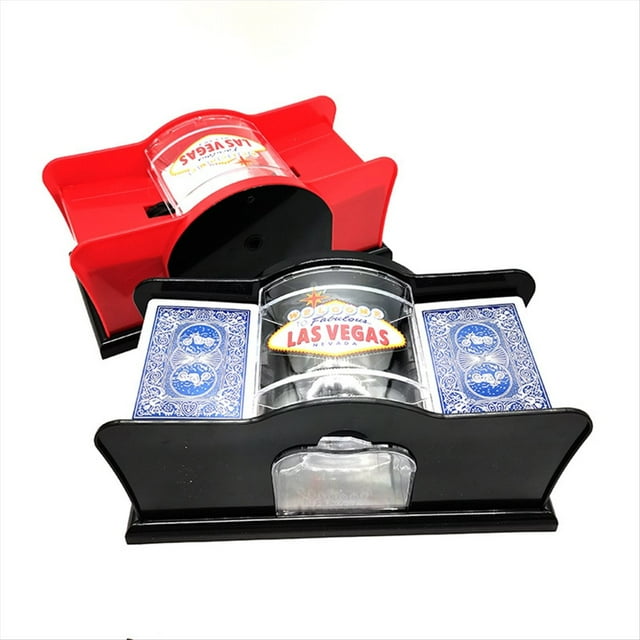 Manual Card Shuffler Poker Shuffle Machine Cards Holder Easy Hand Cranked System Card Shuffler Red,1x Card Shuffler Manual,Red