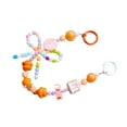 thumbnail image 1 of Llavero con cuentas para colgar, ideal para bodas, compromisos y fiestas. Naranja, 1 of 9