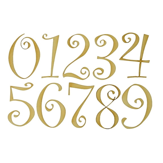 1 Set, 5 Inch X 1/4" Baltic Birch "0-9" Wood Numbers In The Curlz Font For Art & Craft Project, Made in USA