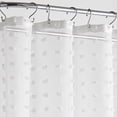 thumbnail image 3 of Lanco White Pom Pom Sheer Woven Shower Curtain, 72” x 72” 12 Buttonholes, 3 of 3