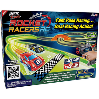 Magic Tracks MTB-MC12/3 Xtreme 10 Feet Racetrack 1:64 Scale Slot Car Set,  20 Pieces