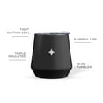 thumbnail image 2 of JoyJolt Vacuum Insulated Stemless Wine Tumbler with Lid - 12 oz - Black, 2 of 6
