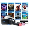Play Station VR 11-In-1 Deluxe Bundle PS4 & PS5 Compatible: VR Headset, Camera, Move Motion Controllers, Iron Man, Star Wars, Resident Evil 7, Battlezone, Batman, Until Dawn, PSVR World, Golf