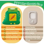 Talking Flash Card Learning Educational Toy, Talking Flash Cards with 224 Words 112 Double Sided Cards Preschool Sensory Toys, Dinosaur Montessori Toys
