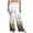 Green-A, variant on Ecqkame Pants for Women Casual Loose Floral Print Elastic High Waist Wide Leg Pants Lightweight Comfortable Trousers with Pockets Blue M