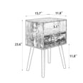 thumbnail image 5 of HSUNNS Nightstand Set 2, Modern Bedside Table with Storage Drawer and Open Wood Shelf, Modern Bedroom Bedside Table with Large Storage Space, Easy Assembly, brown, 5 of 8