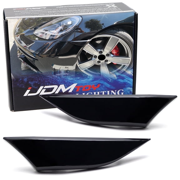 Euro Style Black-Out Smoked Lens Front Fender Side Marker Lamp Housings For Porsche 911 Boxster Cayman
