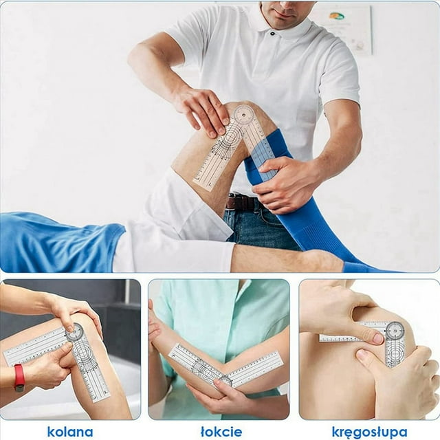 8 Pieces Goniometer Physiotherapy Rotation Protractor Physiotherapy PVC for Physiotherapy, Sports,8pcs goniometer