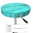 thumbnail image 4 of Balery Turquoise Wooden2 Round Bar Stool Seat Covers Velvet Fabric Adjustable Protects from Scratches and Stains for 14-17 Inch Chair-12 inch, 4 of 7