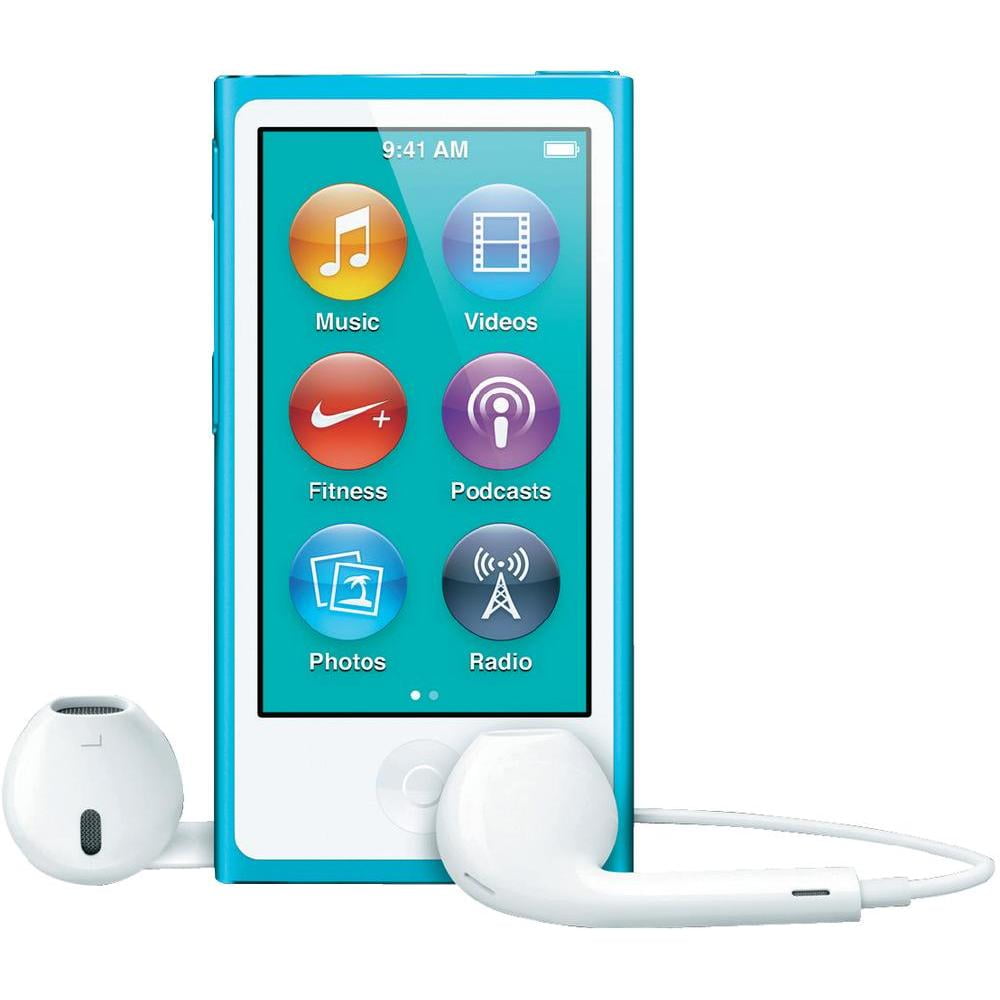 Used Apple iPod Nano 7th Generation 16GB Blue MD477LL/A - Walmart.com