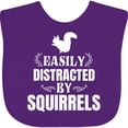 thumbnail image 3 of Inktastic Easily Distracted by Squirrels Boys or Girls Baby Bib, 3 of 4