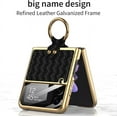 thumbnail image 4 of Ultra-Thin Case Apply to Samsung Galaxy Z Flip 3,Soft TPU Electro-Plating Bumper Design with Ring Buckle Holder with Magnetic Suction Car Function Full Protection Phone Cover (Gold), 4 of 15