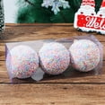 thumbnail image 2 of Hvmvliv Christmas Ornaments 3Pc 3.12inch Christmas Tree Hanging Decorations Macaron Color Xmas Glitter Balls Ornaments for Christmas Decoration Yellow, 2 of 6