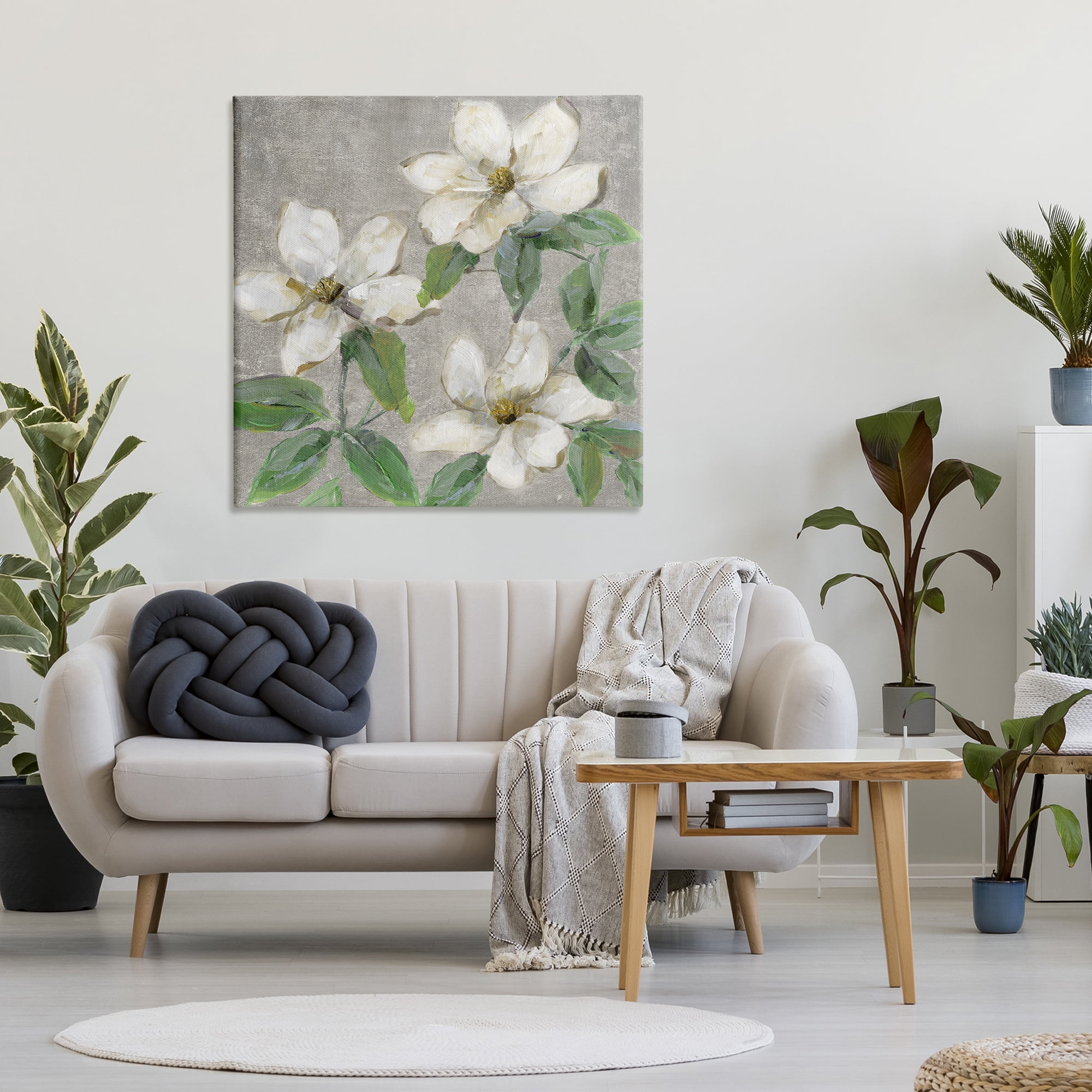 Stupell Industries Ivory Magnolia Trio Canvas Wall Art, design by Sally Swatland