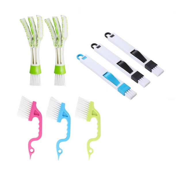 Cepillo De Limpieza De Ventanas Cepillo De Nailon Multiusos Fácil De Almacenar Práctico Kit De Limpieza Para El Hogar Cocina Baño Ventana 8 Uds. Kearding HA017034-00