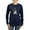 Navy, variant on CafePress - Kiniart Tricolor Women's Long Sleeve Dark T Shirt - Women's Long Sleeve Graphic Tee Casual Fit