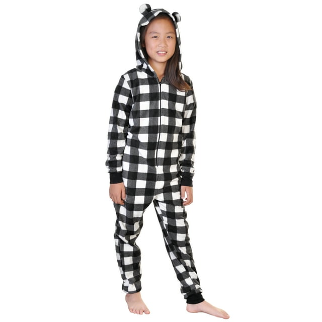 Angelina Kid's Fleece Novelty OnePiece Hooded Pajamas (1Pack