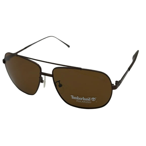 Timberland Brown Polarized Lens Men's Metal Aviator Sunglasses, Copper