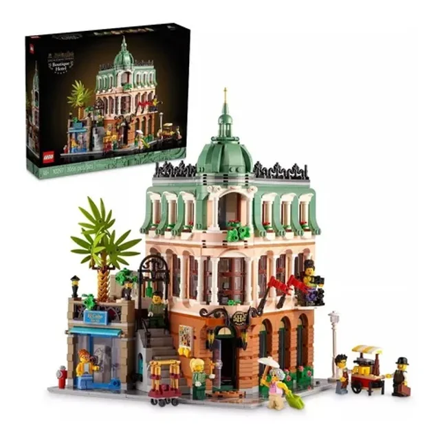LEGO Icons Boutique Hotel 10297 - Kit de Modelo Modular de construcción para Adultos para Construir, Juego con 5 Habitaciones detalladas, Incluyendo Habitaciones de huéspedes y galería