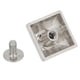 thumbnail image 3 of Lot de 20 rivets à vis pointus carrés en alliage de zinc, style pyramidal, pour maroquinerie, kits de réparation pour reliure, 15 mm, argent, 3 of 4