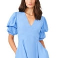 thumbnail image 2 of 1.State Womens Puff Sleeve V-Neck Fit & Flare Dress, 2 of 3