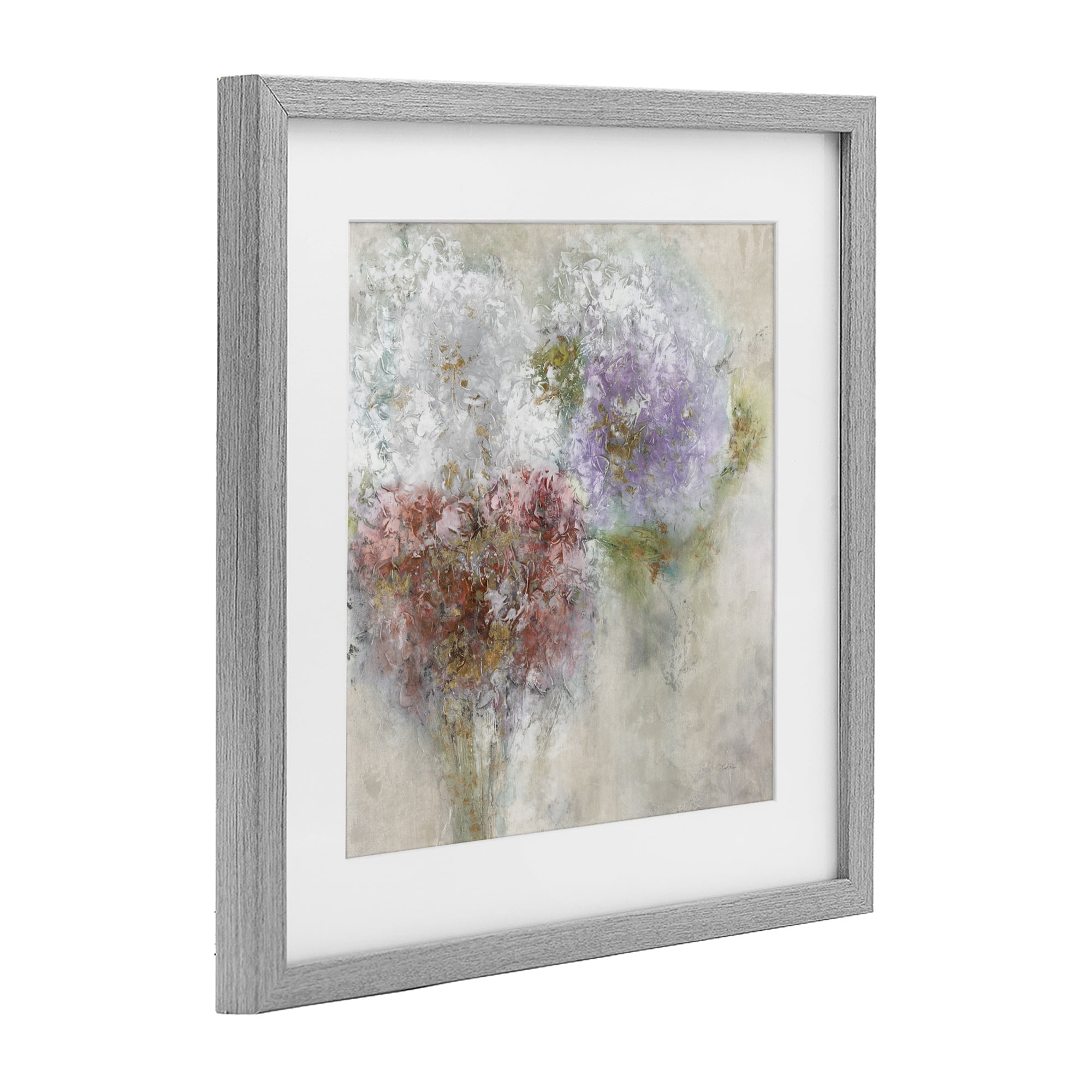 Stupell Industries Dappled Visuals Flowers Gray Framed Print Under Glass, design by Leah Rei
